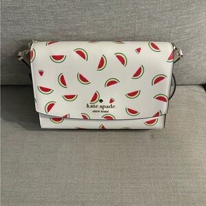 Kate Spade Red and White Watermelon Crossbody Bag